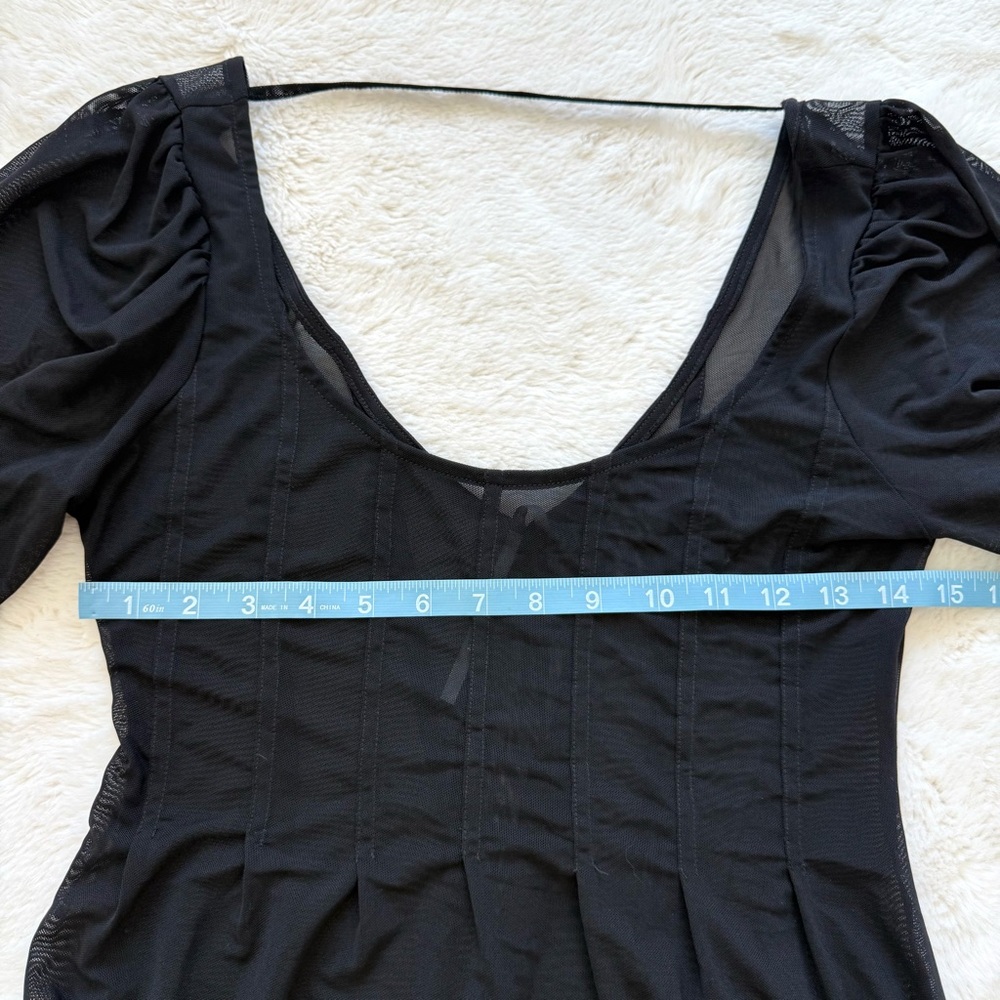 NWT!!! Anthropologie black sheer long dress size M Retail 118$ - Picture 6 of 8